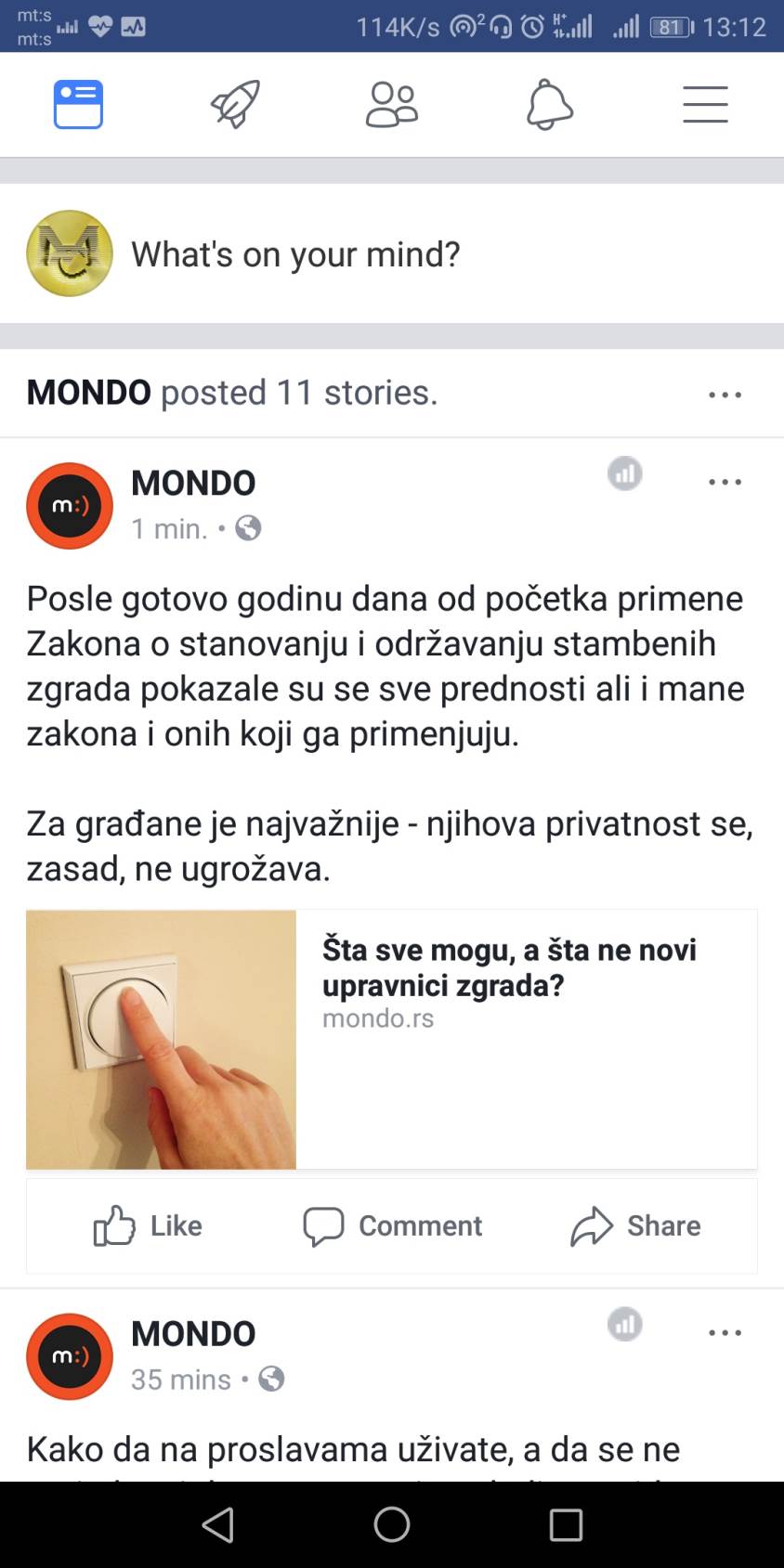 Facebook Explore Feed lažne vesti
