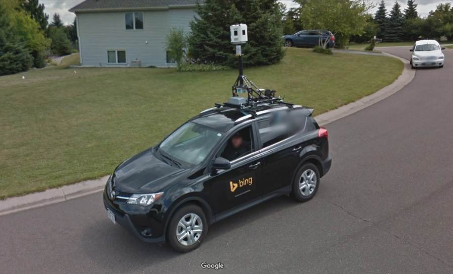 Bing StreetSide, Google Street View automobil mapa