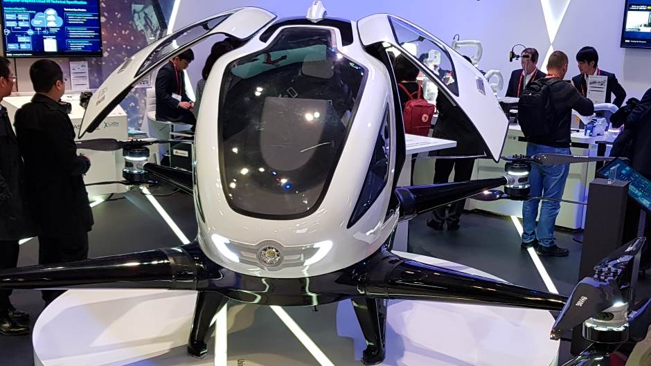 Huawei Fly Taxi Dron MWC 2018 Barcelona