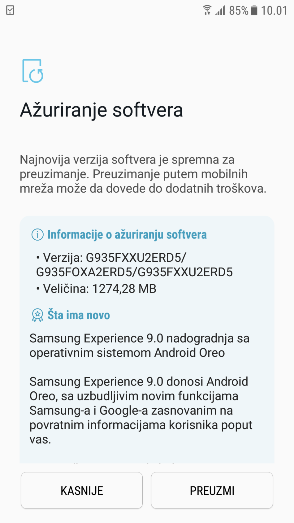 Samsung Galaxy S7 i Galaxy S7 edge Android Oreo update u Srbiji, Samsung Galaxy S7 i S7 edge Experie