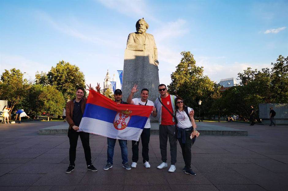 Srbija Brazil navijaci Huawei P20 #VidiViše Moskva Rusija 2018