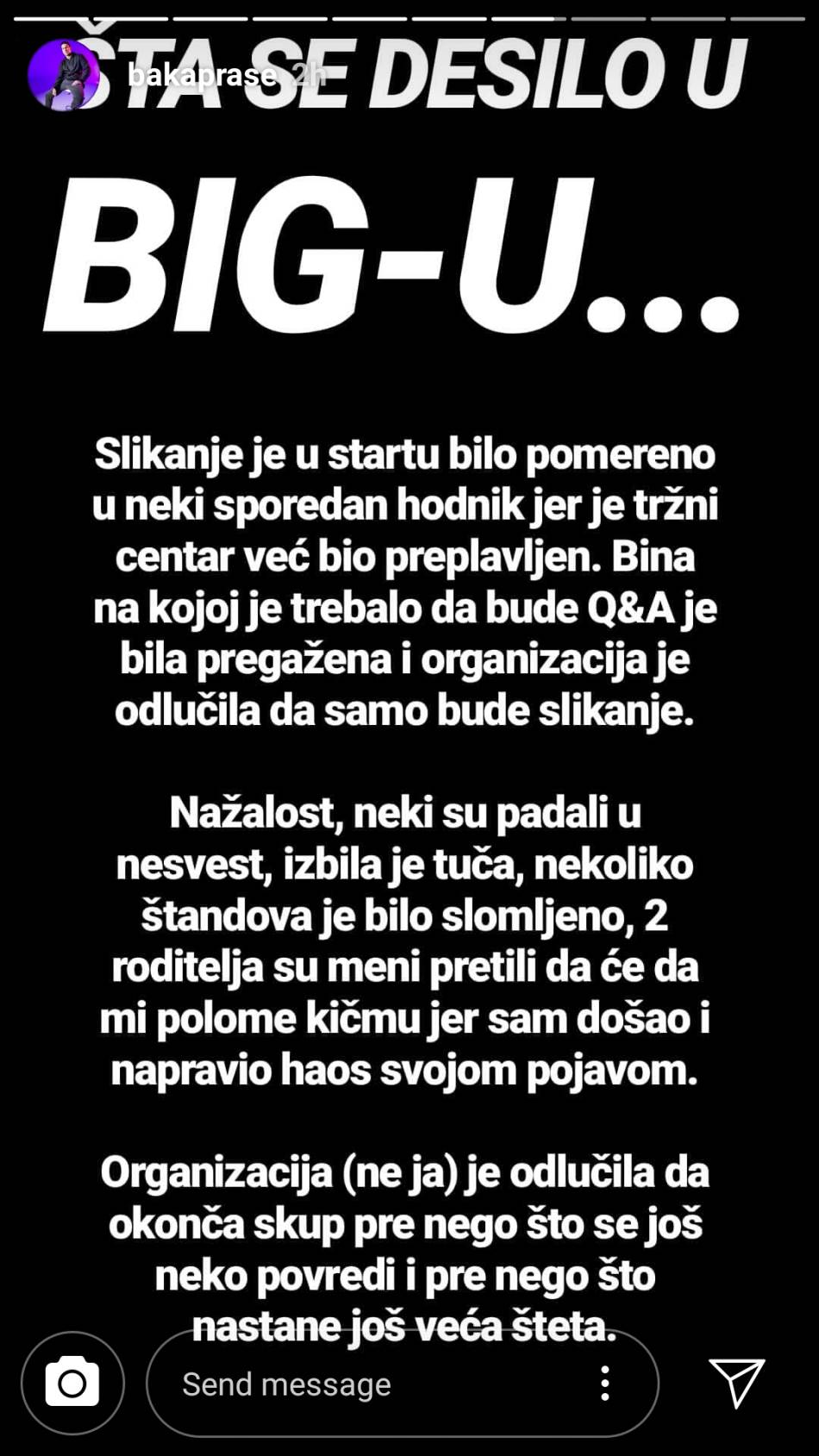 Baka Prase Bogdan Ilic pobegao Novi Sad tržni centar