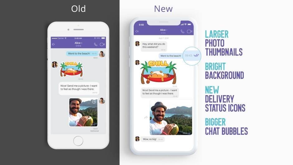 Viber novi izgled, Viber lici na WhatsApp