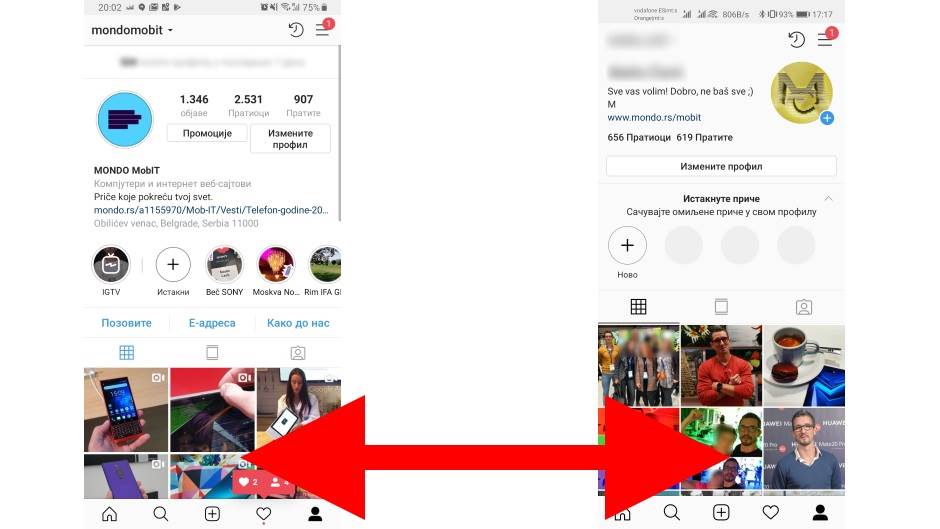 Novi Instagram, Novi Instagram profili, Instagram promenio profile