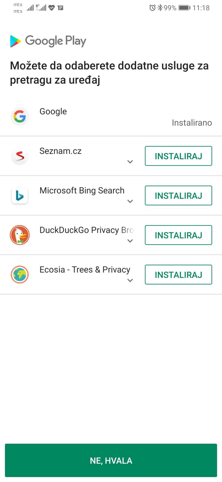 Kako zameniti Chrome i Search drugim aplikacijama, Google Chrome i Google Search izbor aplikacije