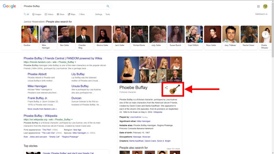 Friends Google Easter Egg, Prijatelji Google easter egg, Prijatelji Google Search 