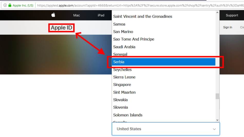 Apple ID Srbija, Apple nalog iz Srbije, Kako otvoriti Apple nalog iz Srbije