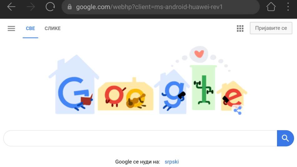 Google poslao poruku i Srbiji #OstaniKodKuce