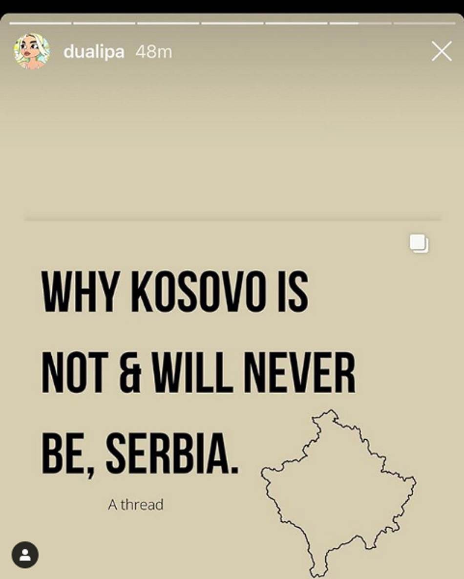 Dua Lipa provocira Kosovo Srbija himna reakcije
