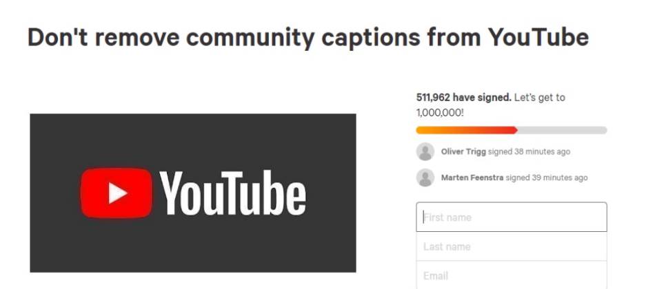 YouTube ukida Community Contributions opciju titl Google peticija besni korisnici 