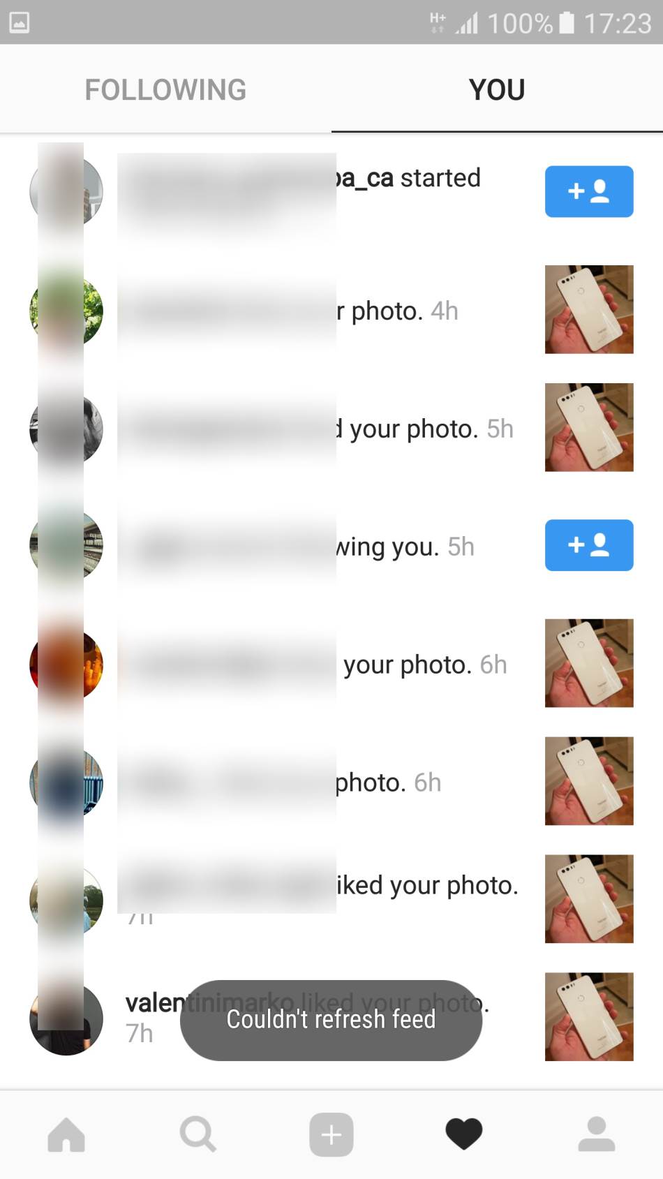 Instagram ne radi na mobilnoj mreži