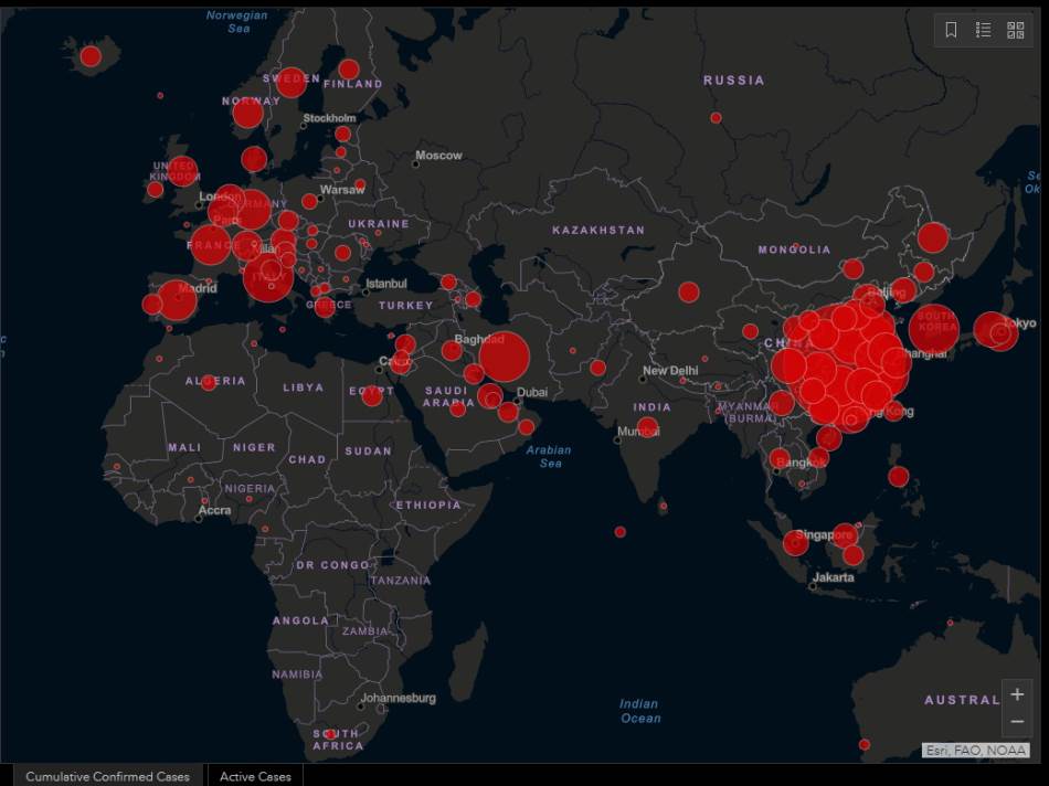 Mapa virus korona, Koronavirus mapa širenja, Kako se širi virus korona mapa, Mapa koronavirus
