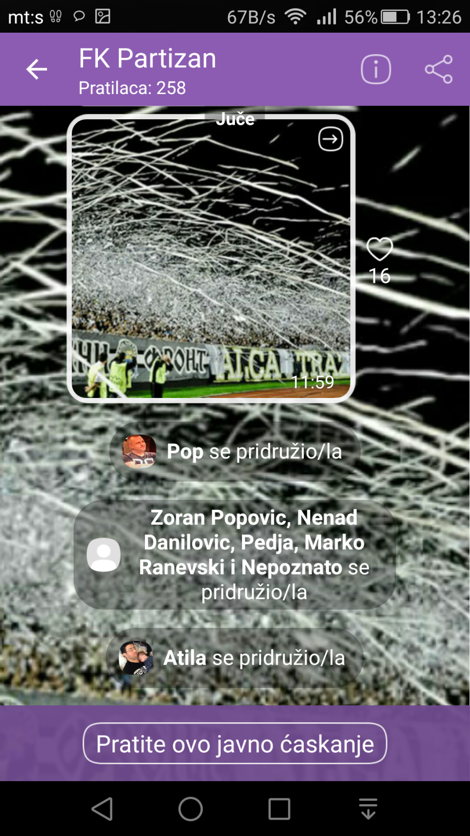 FK Partizan Viber public chat