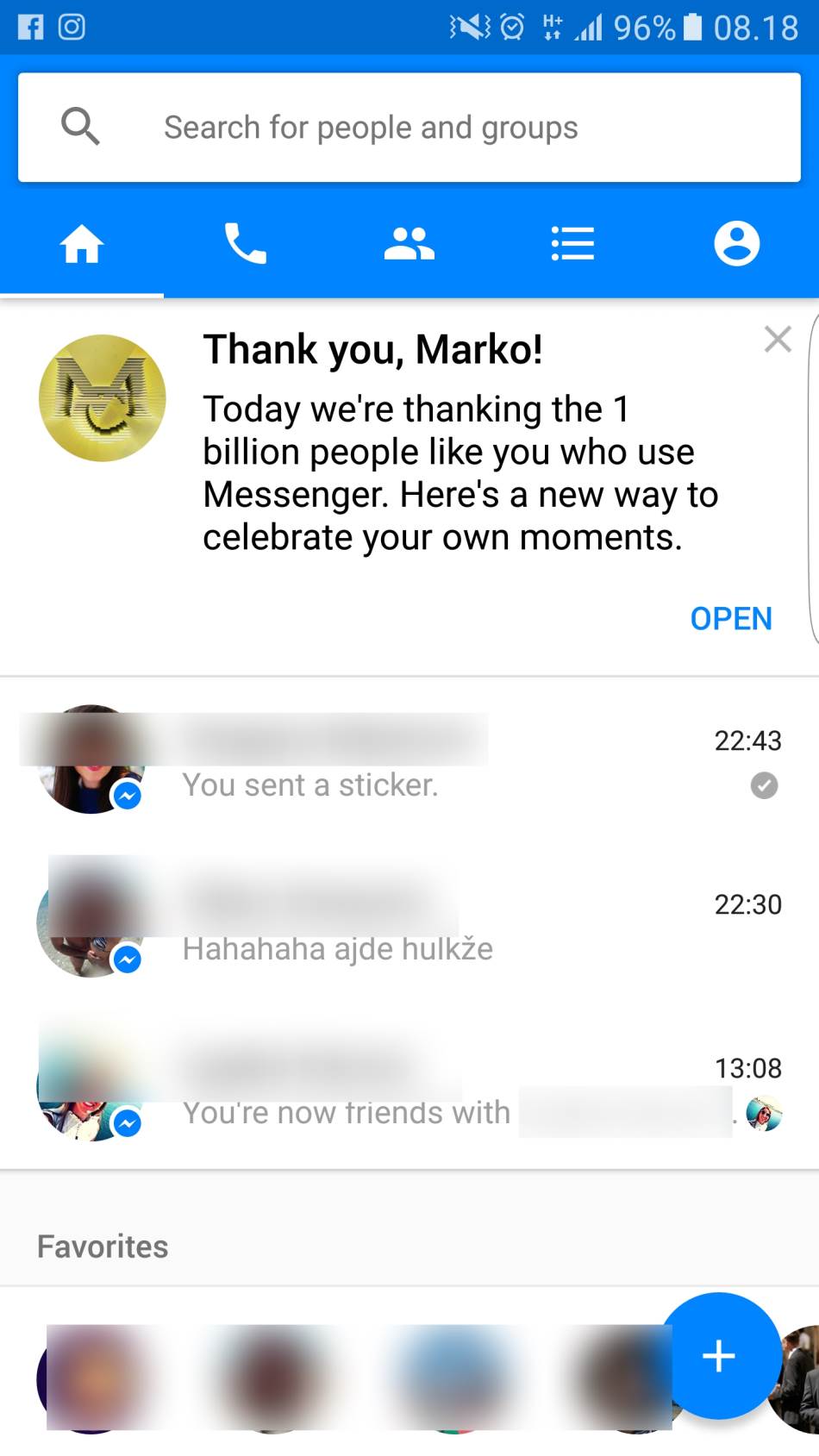 Messenger milijardu korisnika i poklon baloni