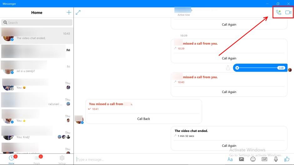 Messenger Windows 10 pozivi i video pozivi