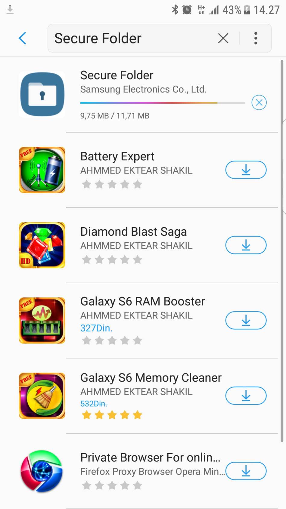Samsung Secure Folder Bezbedan Folder s Note 7 na Samsung telefonima