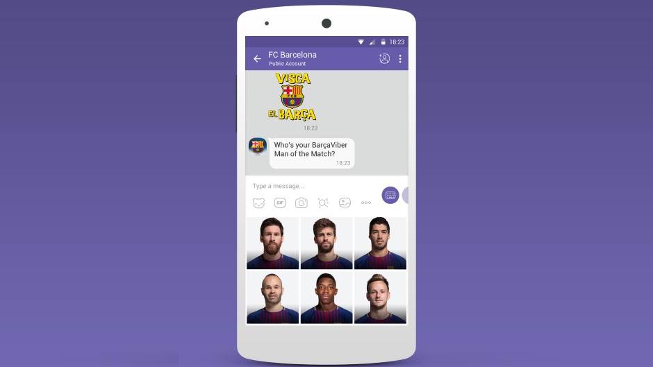 Viber Barca igrac meca, navijac meca
