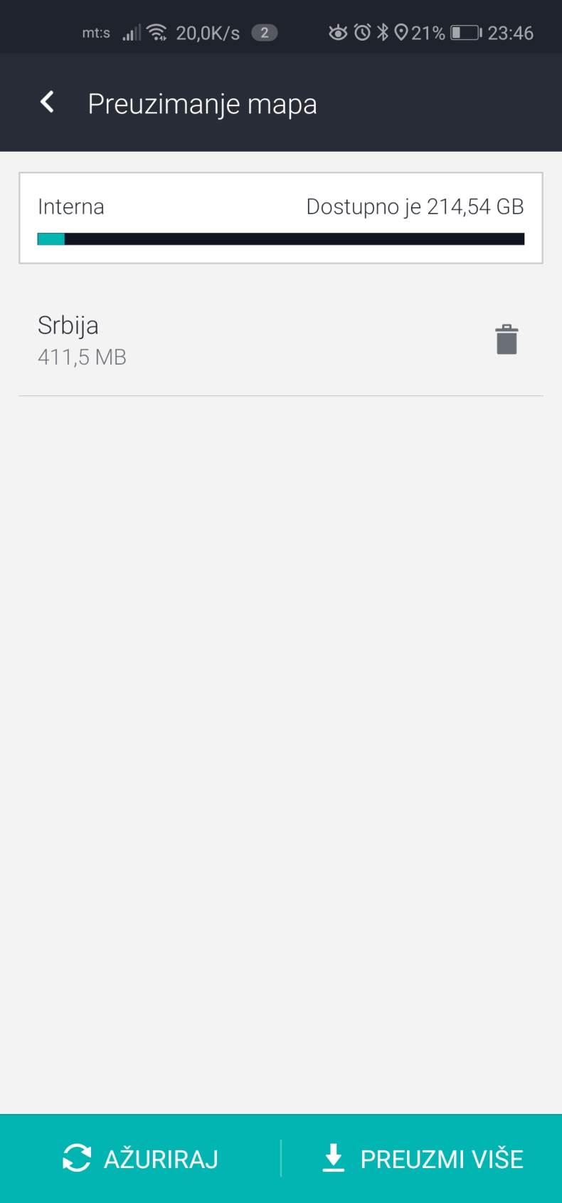 GPS mape Srbija navigacija, Besplatna navigacija, Navigacija koja radi bez interneta Here WeGo
