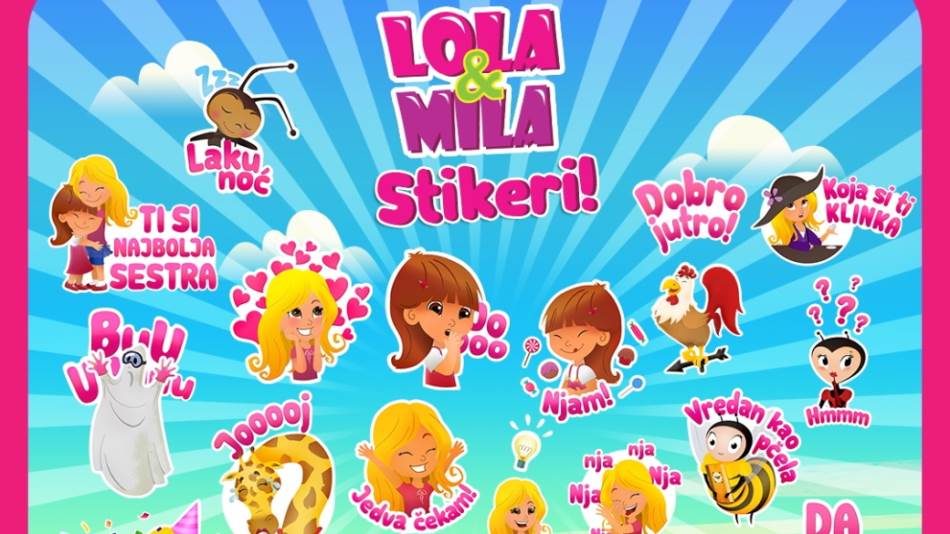 Viber Lola i Mila, Lola i Mila crtani, Lola i Mila crtani na Viber aplikaciji, Lola i Mila Viber