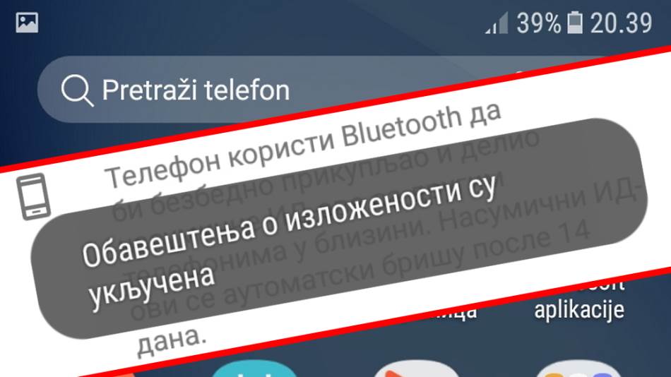 COVID-19 Google aplikacija instalirana na Android telefone u Srbiji, Korona aplikacija u Srbiji