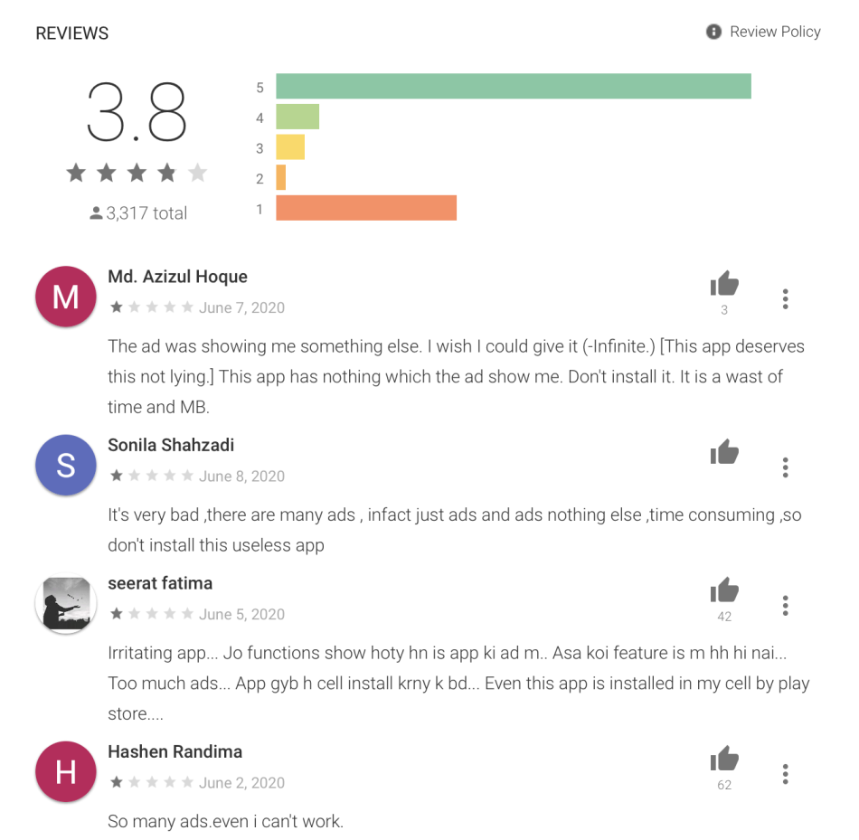 Loše aplikacije Android Google Play Store, Adware zlonamerne aplikacije Google Play Store Android