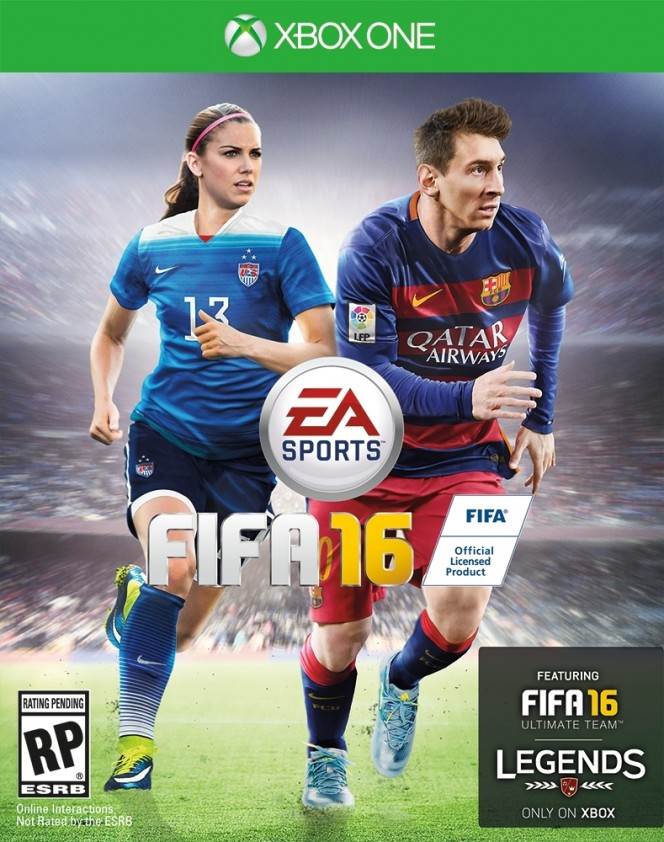 Aleks Morgan i Mesi na omotu FIFA 16.