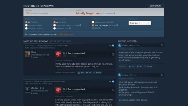 Steam promenio nacin ocenjivanja