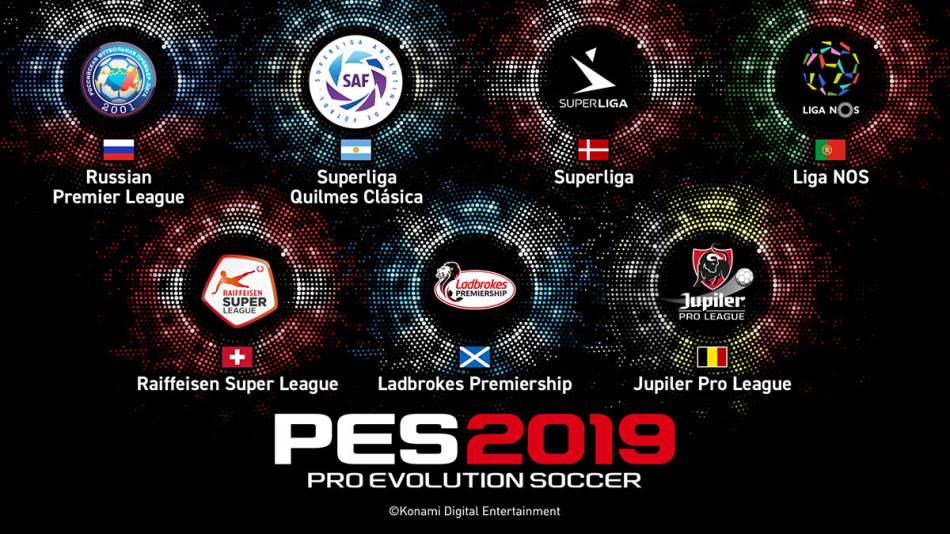 PES 2019 spisak liga i licenci