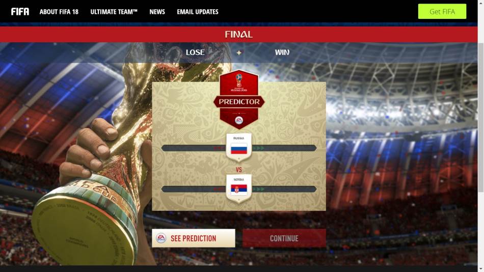 FIFA 18 World Cup Russia 2018 pobednik