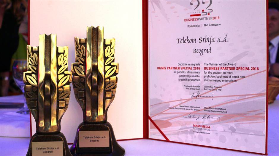 Telekom Srbija: Urucene nagrade Biznis partner 2016
