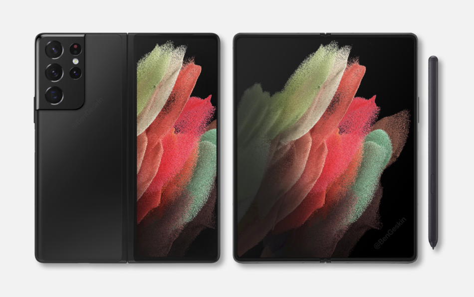 samsung galaxy zfold 3 displej ekran rollable telefon na preklapanje