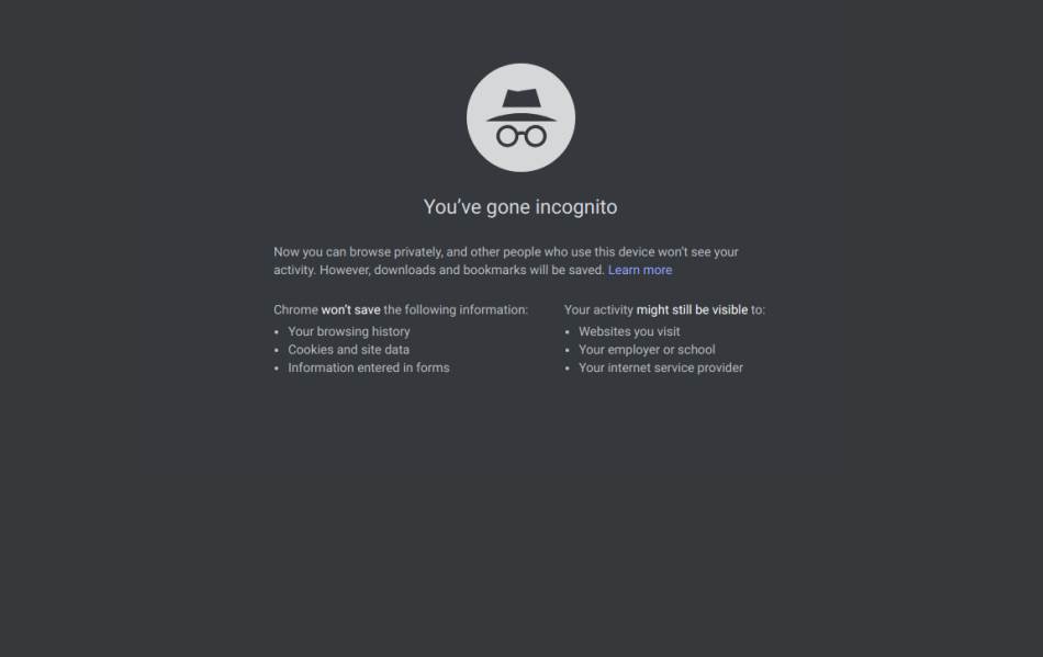 Chrome Incognito mode šta znači i šta pamti