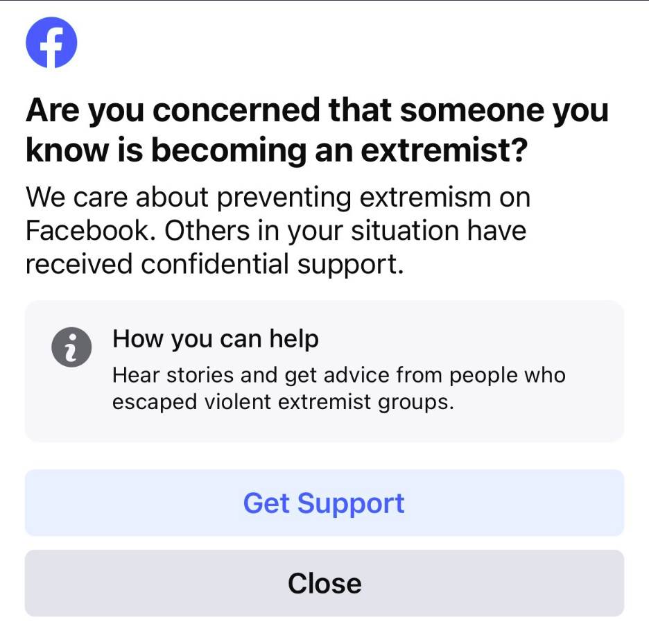 facebook obaveštenja o ekstremizmu