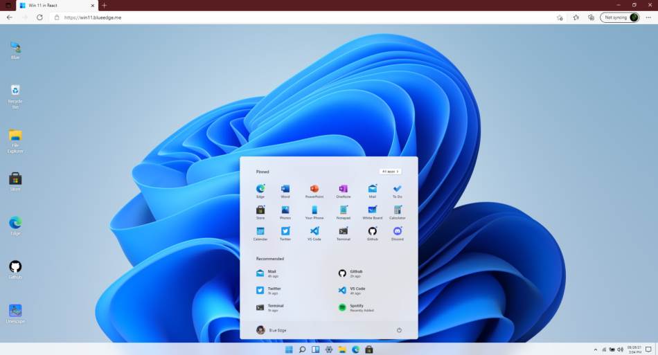Windows 11 Start meni