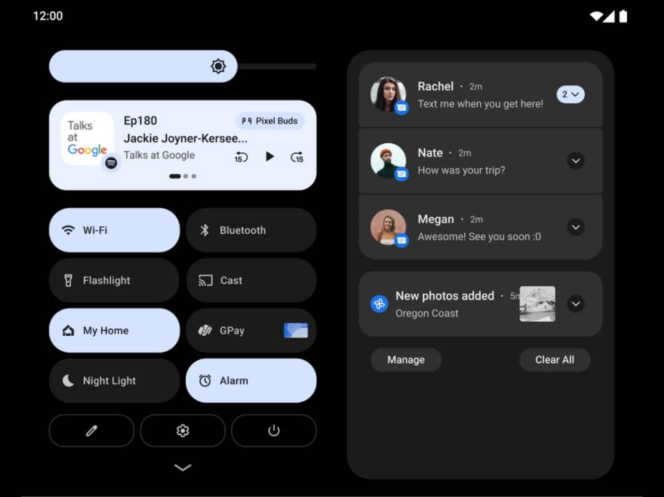 Android 12L OS kako izgleda