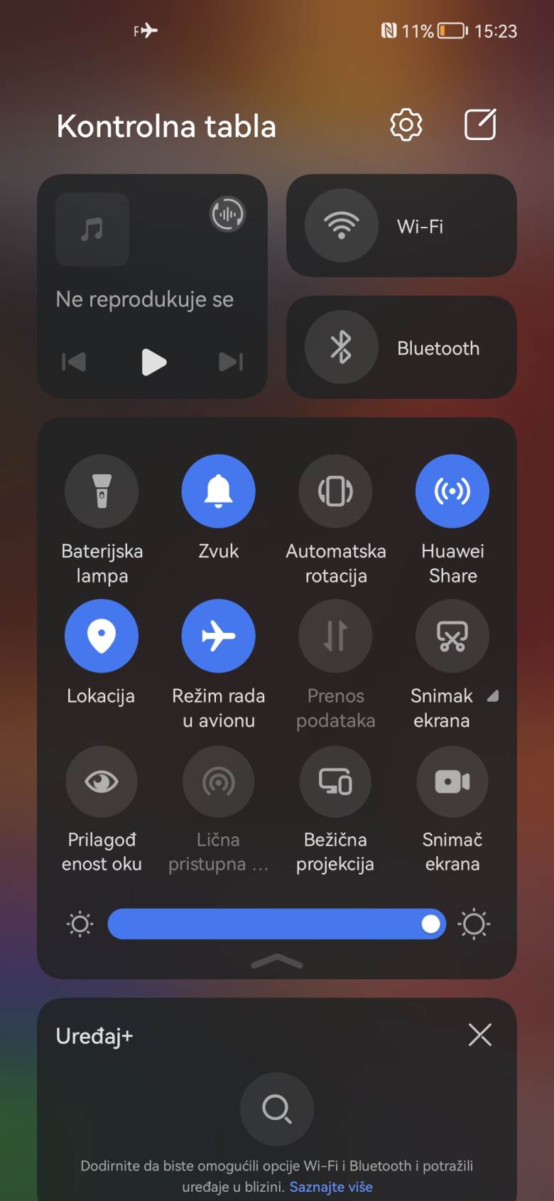 Avionski režim brže punjenje
