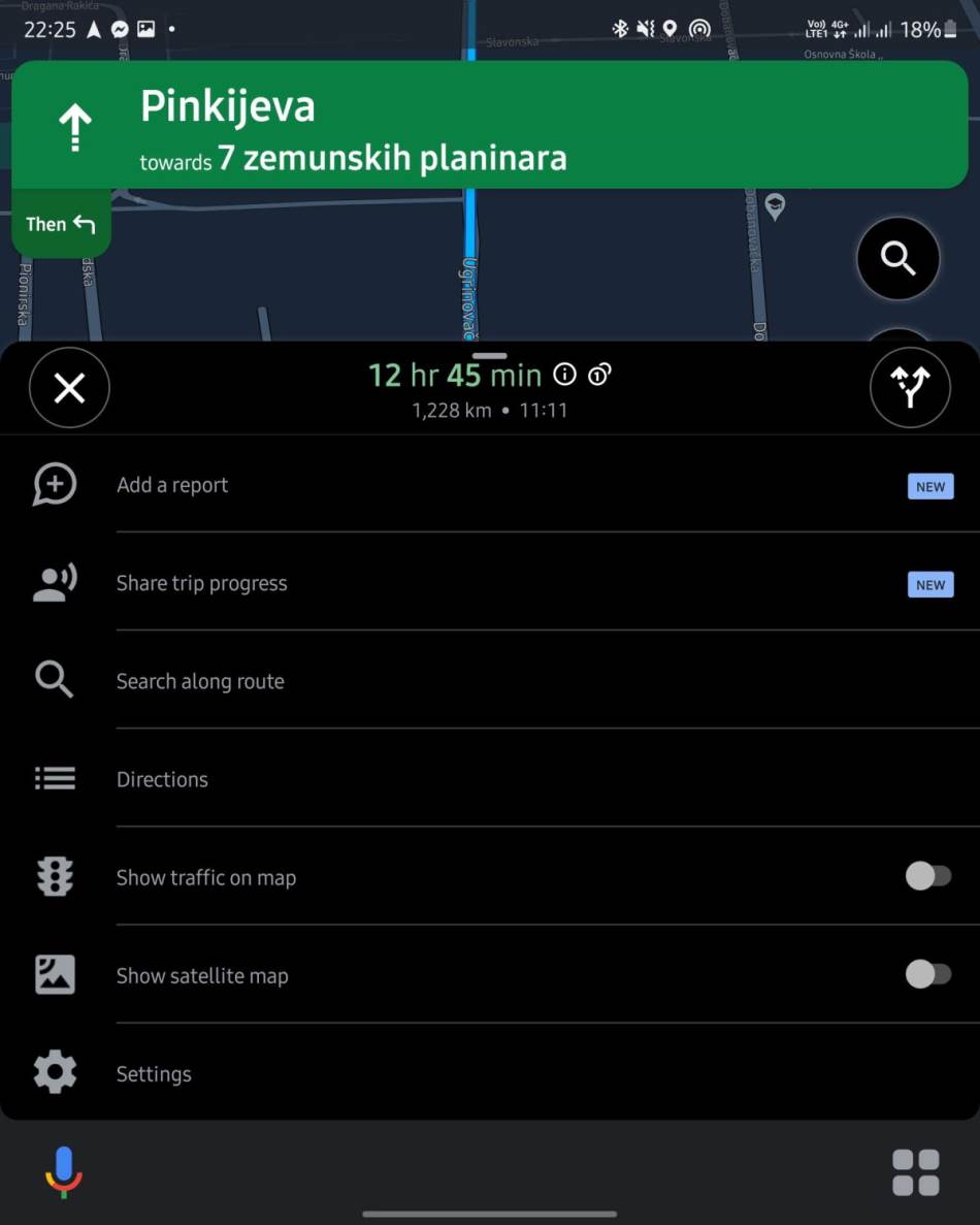 Opcija deljenja svoje lokacije u Google Maps