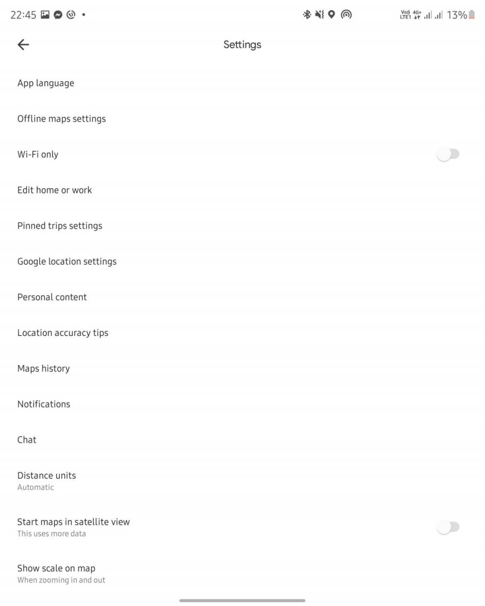 Podešavanja u Google Maps