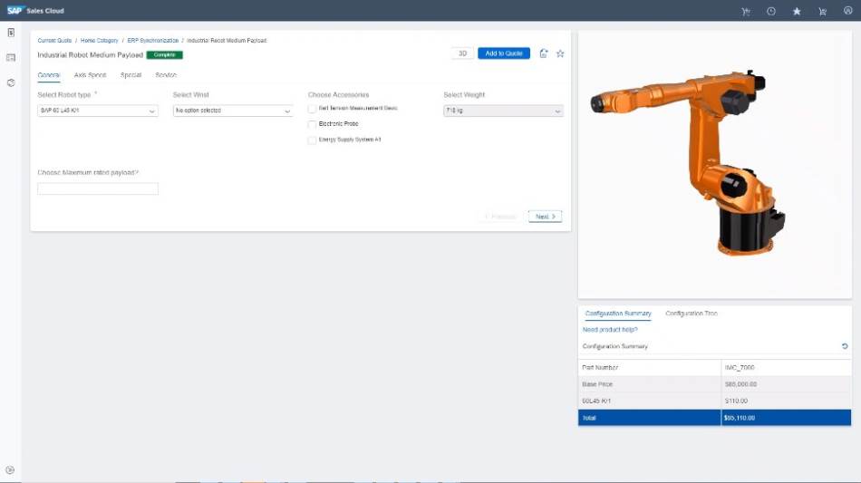 SAP CPQ odabir proizvoda za ponudu