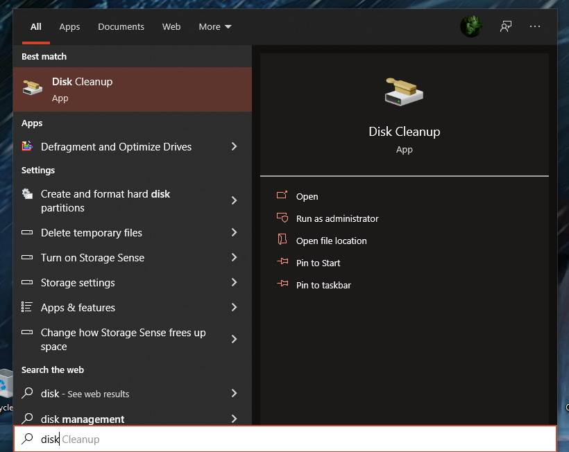 Disk Cleanup aplikacija