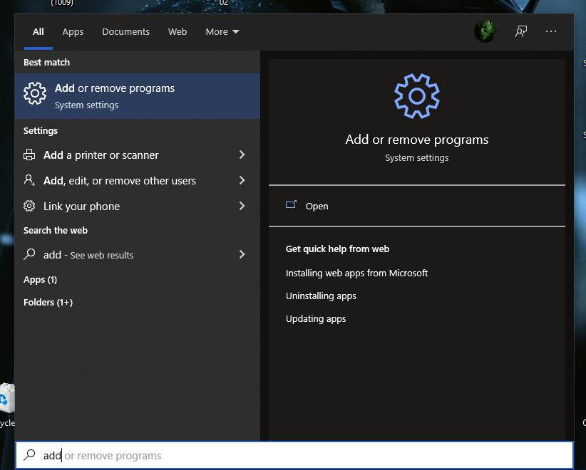 Pretraga dela za upravljanje aplikacijama