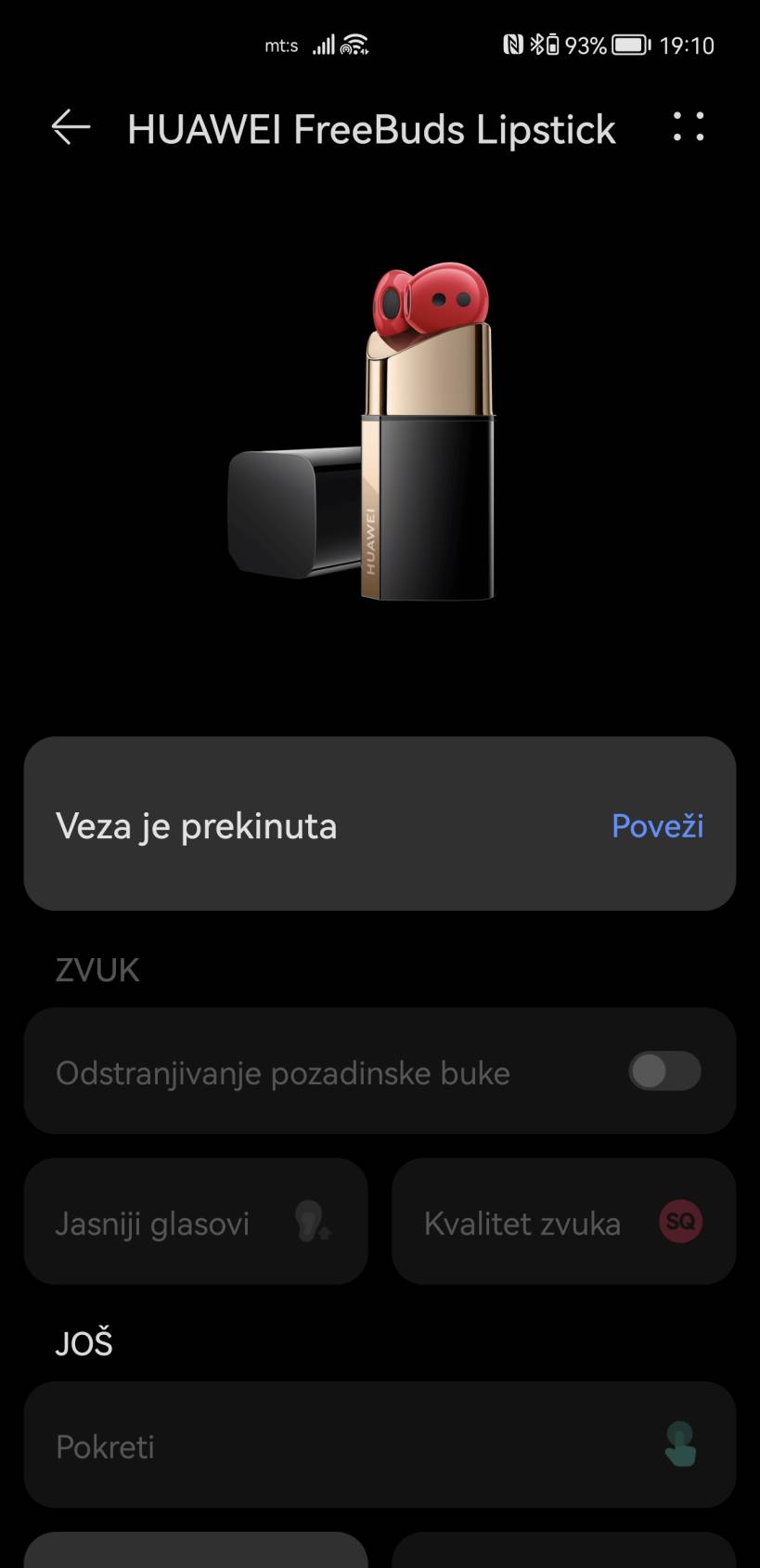 Huawei AI Life aplikacija FreeBuds Lipstick slušalice