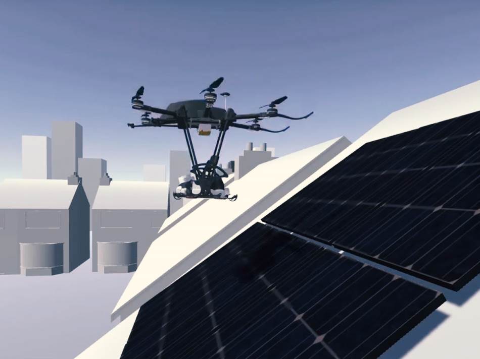 Dron za solarne ploče