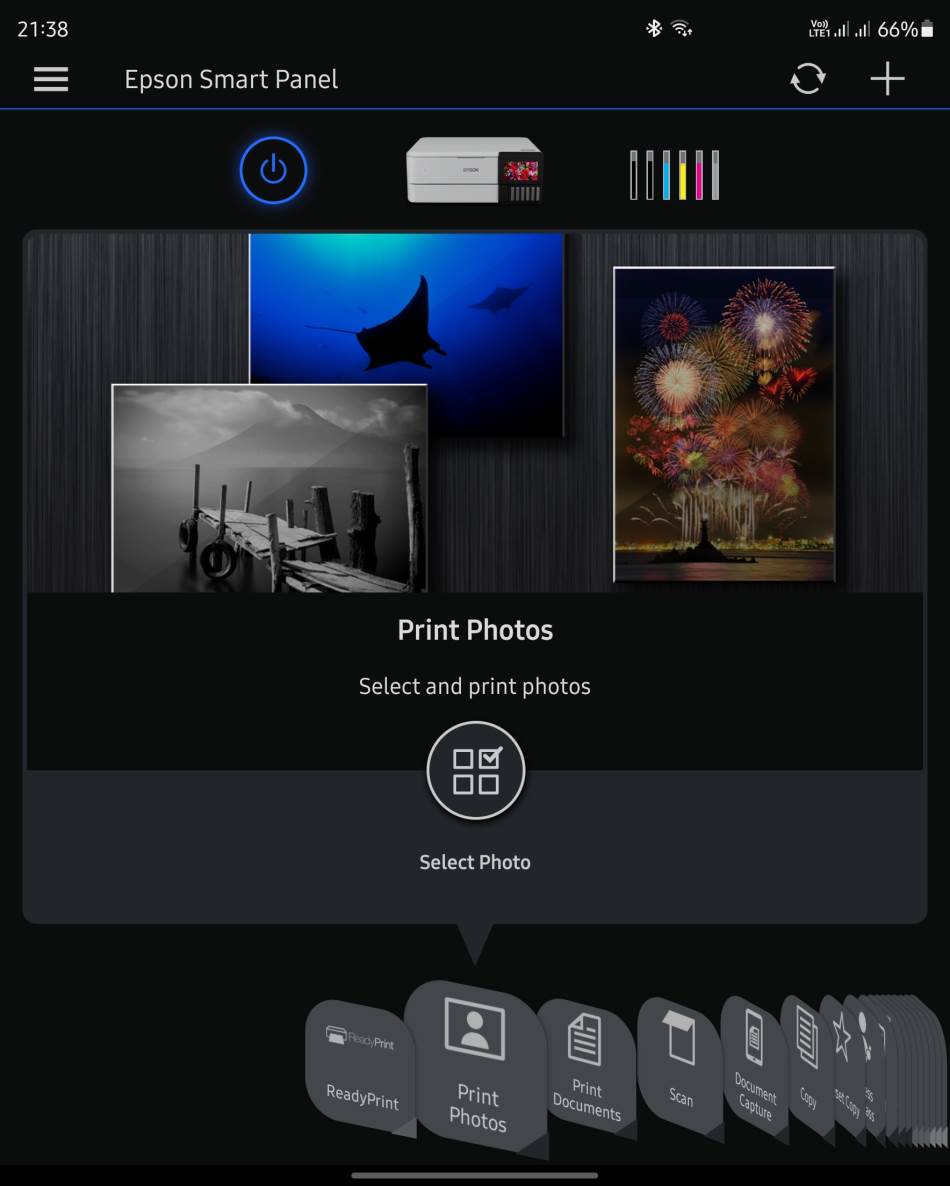 Epson Smart Panel aplikacija naslovna strana