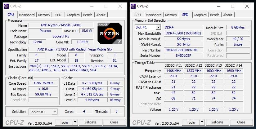 ASUS ExpertBook BA1500 CPU i RAM