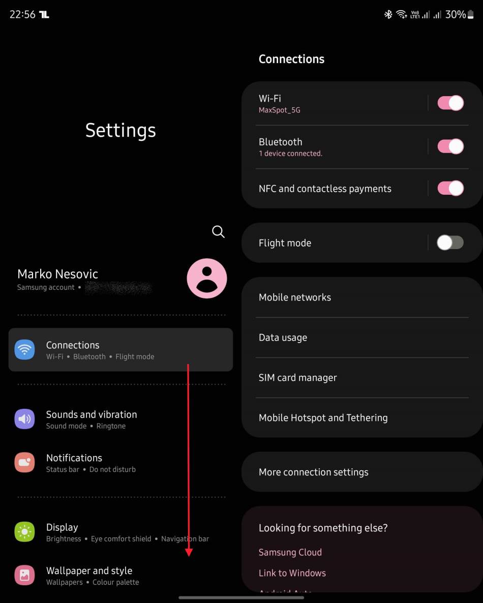 Samsung Galaxy podešavanja