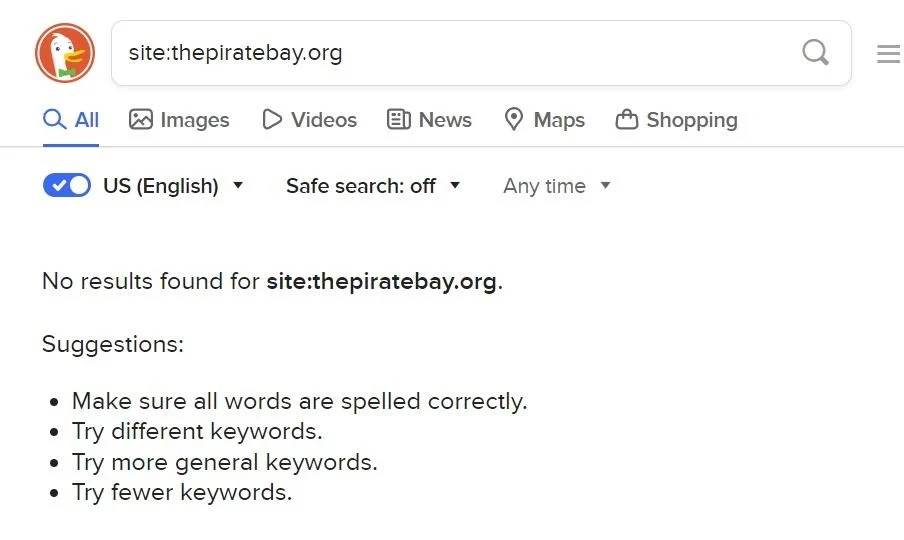 DuckDuckGo zabrana piraterije i torenata