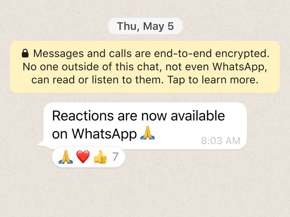Whatsapp reakcije