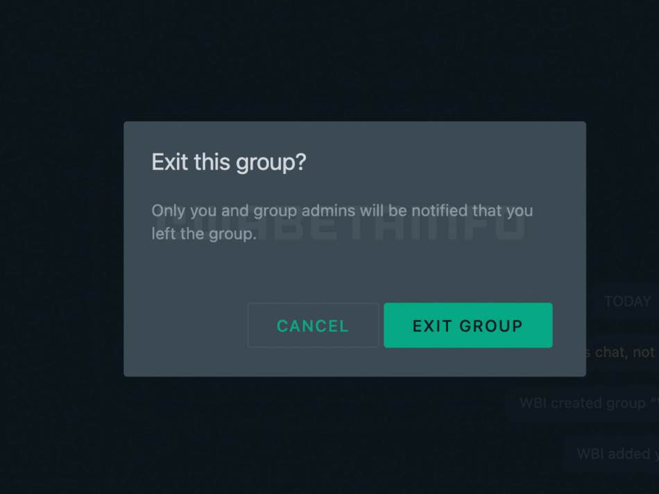 Whatsapp napuštanje grupa