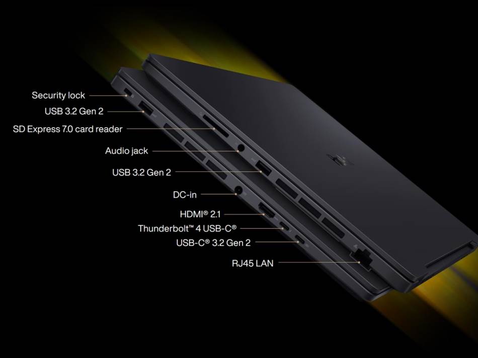 ASUS ProArt StudioBook Pro 16 OLED W7600 laptop konektori i povezivanje.jpg